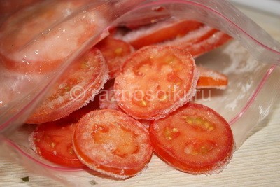 замороженные резанные помидоры