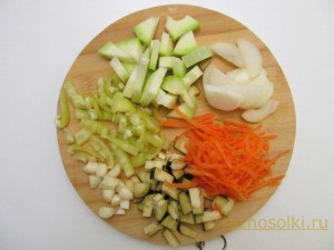нарезанные овощи